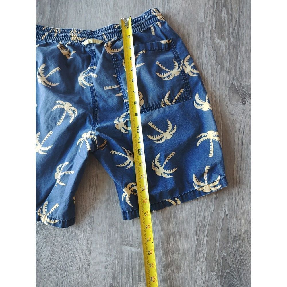 Mossimo Supply Co Mens Board Shorts  Navy Palm Trees Drawstring Pockets Size S - Picture 8 of 8